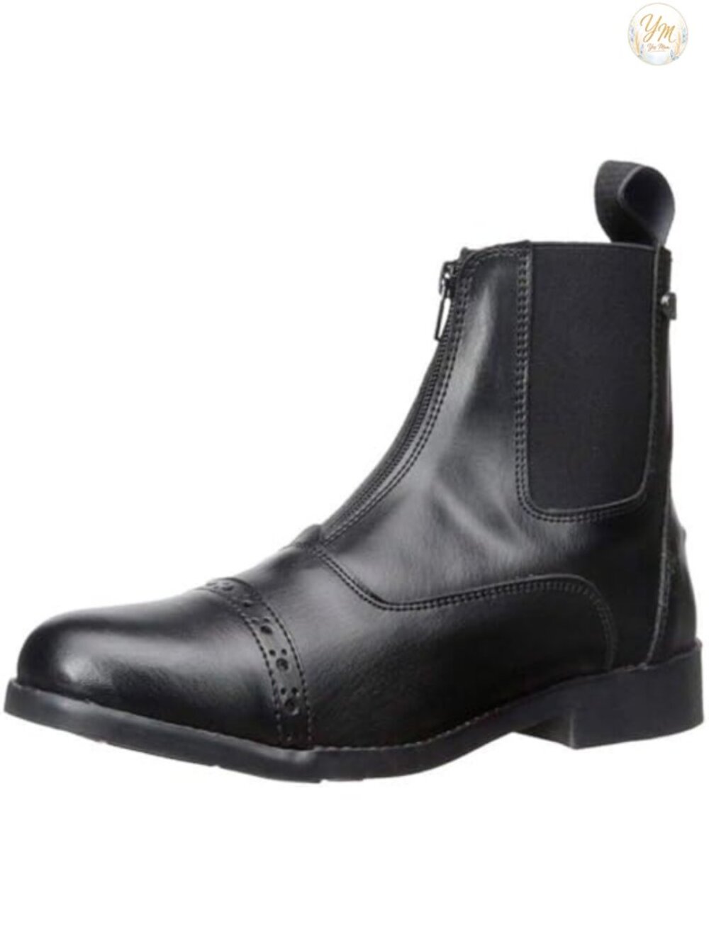 Women's Equestrian Sport Boots, Faux Leather Zip Paddock, Water Resistant